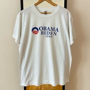 Vintage 2008 Obama Biden election campaign tee shirt Fruit Of The Loom Barack
